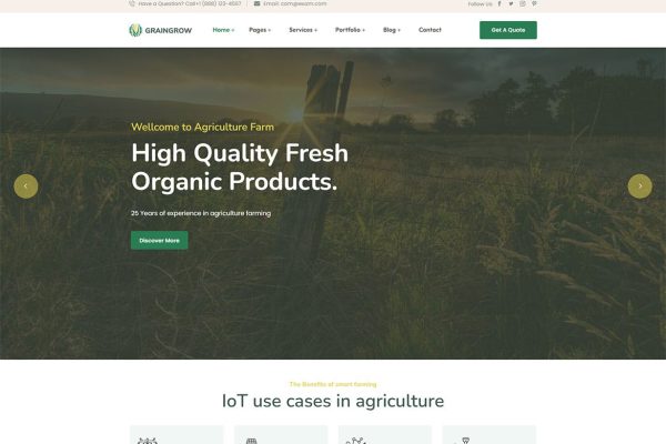 Download Graingrower – Agriculture Farming WordPress Theme agriculture, agriculture farmer, dairy, dairy farm, eco, eco farm, elementor, farm, farmers, farmin
