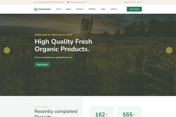 Download Graingrower – Agriculture Farming WordPress Theme agriculture, agriculture farmer, dairy, dairy farm, eco, eco farm, elementor, farm, farmers, farmin