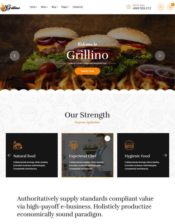 Download Grillino - Grill & Restaurant WordPress Theme Grillino is coded with beautiful and clean code and the power of Elementor. Fast & Easy to Customize