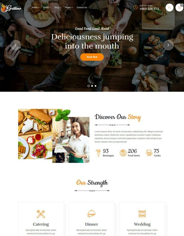 Download Grillino - Grill & Restaurant WordPress Theme Grillino is coded with beautiful and clean code and the power of Elementor. Fast & Easy to Customize