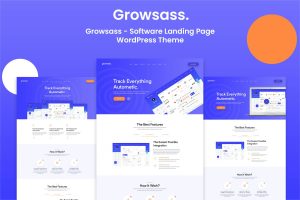 Download Growsass - Software Landing Page WordPress Theme Growsass –  is high quality SaaS, Software, Web Application & Startups Landing Page Theme.