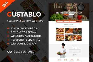 Download Gustablo - Restaurant & Cafe WordPress Theme Powerful theme for restaurant, cafe, bar and food delivery websites