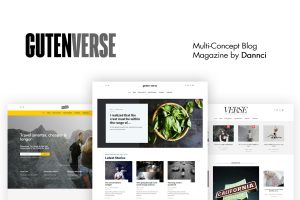 Download GutenVerse - Magazine and Blog Theme Multi-concept WordPress theme for modern publishers