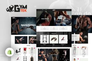 Download Gymtek - Sports Clothing & Fitness Equipment Sports Clothing & Fitness Equipment Shopify Theme