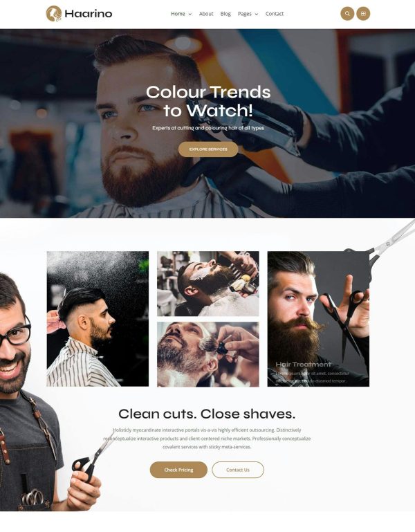 Download Haarino - Hair Beauty & Makeup WordPress Theme Haarino is coded with beautiful and clean code and the power of Elementor. Fast & Easy to Customize!