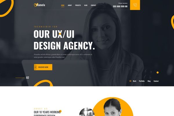 Download Hamela - Digital Agency Services WordPress Theme business, consulting, corporate, creative agency, digital agency, digital marketing, elementor free