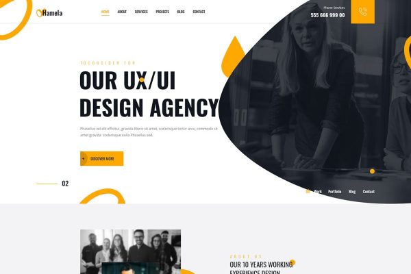 Download Hamela - Digital Agency Services WordPress Theme business, consulting, corporate, creative agency, digital agency, digital marketing, elementor free