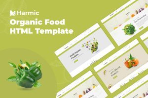 Download Harmic - Organic Food HTML Template Harmic will be a convenient and efficient tool in setting up an excellent organic food website