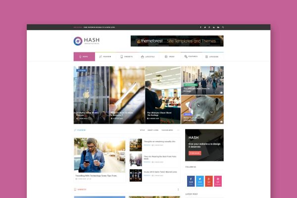 Download Hash - News & Magazine HTML Template Magazine & News