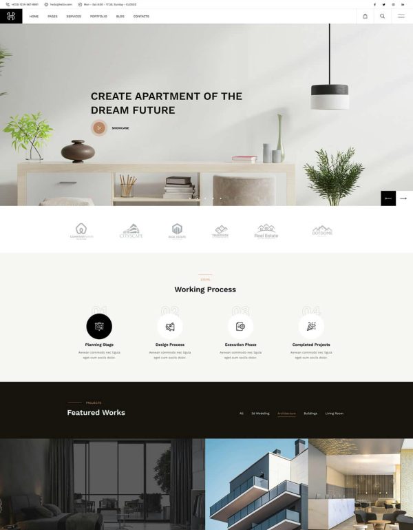 Download Hellix - Modern Architecture WordPress Theme Modern Architecture & Interior Design WordPress Theme