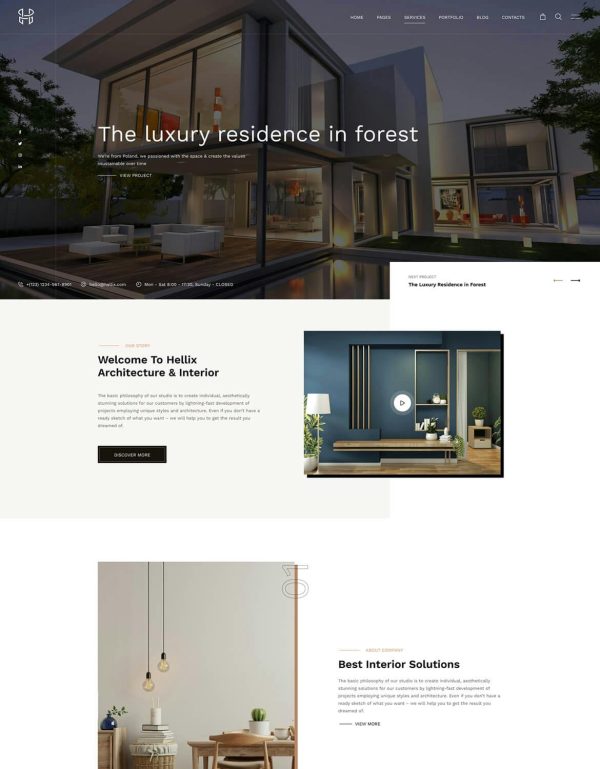 Download Hellix - Modern Architecture WordPress Theme Modern Architecture & Interior Design WordPress Theme