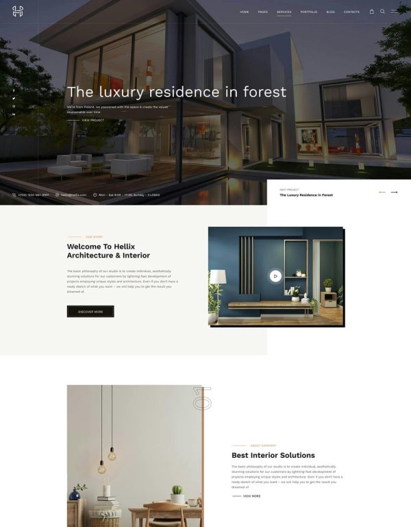 Download Hellix - Modern Architecture WordPress Theme Modern Architecture & Interior Design WordPress Theme