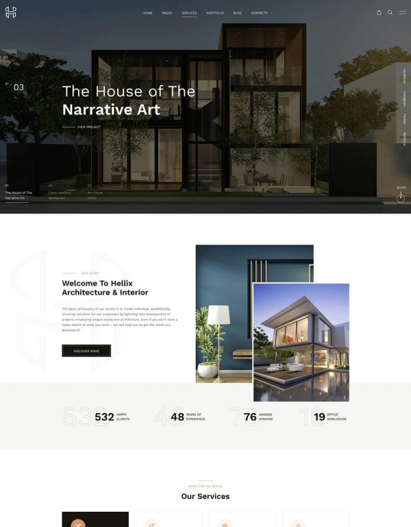 Download Hellix - Modern Architecture WordPress Theme Modern Architecture & Interior Design WordPress Theme