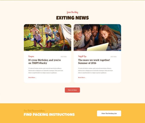 Download Hello Summer A Children's Camp WordPress Theme