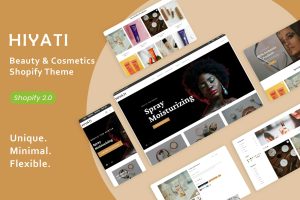 Download Hiyati - Beauty & Cosmetics Shopify Theme Drag & Drop Shopify Theme Sections Nail Hair Skin Care Cosmetics Beauty Products Clean, Elegant