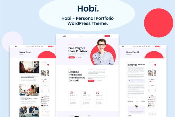 Download Hobi - Personal Portfolio WordPress Theme Hobi – Personal Portfolio WordPress Theme is high quality creative portfolio Theme with unique style