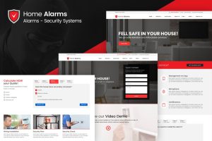 Download HomeAlarms - Alarms and Security Systems Alarms and Security Systems Site Template with Quotation Wizard