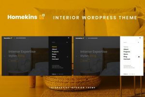 Download Homekins - Interior WordPress Theme animation, architecture, bootstrap, business, elementor, interactive, interior, intro, wordpress