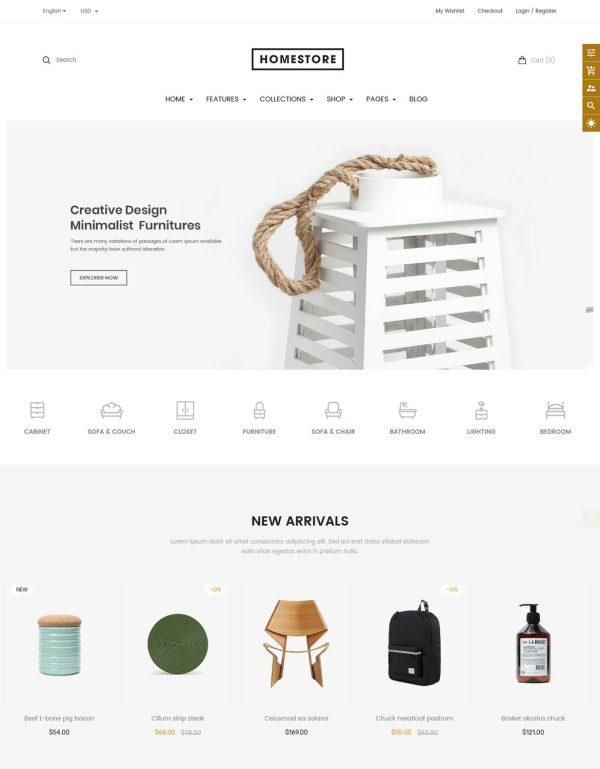 Download HomeStore - Furniture Sections Shopify Theme Modern, Minimal & Multipurpose Shopify Theme with Sections
