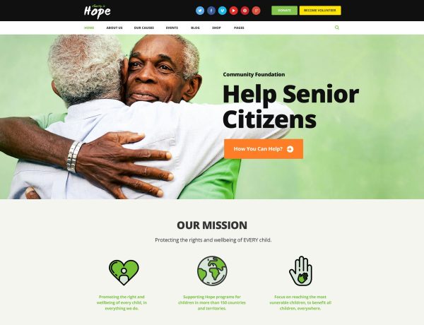 Download Hope - Non-Profit, Charity & Donations WP Theme Non-Profit, Charity & Donations WordPress Theme with RTL & Give Plugin