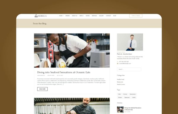 Download HoReCa - Hospitality Industry Theme Hospitality Industry Theme