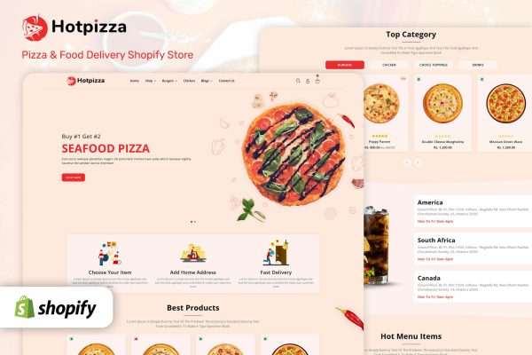 Download HotPizza - Pizza & Food Delivery Shopify Store Pizza & Food Delivery Store Responsive Shopify 2.0