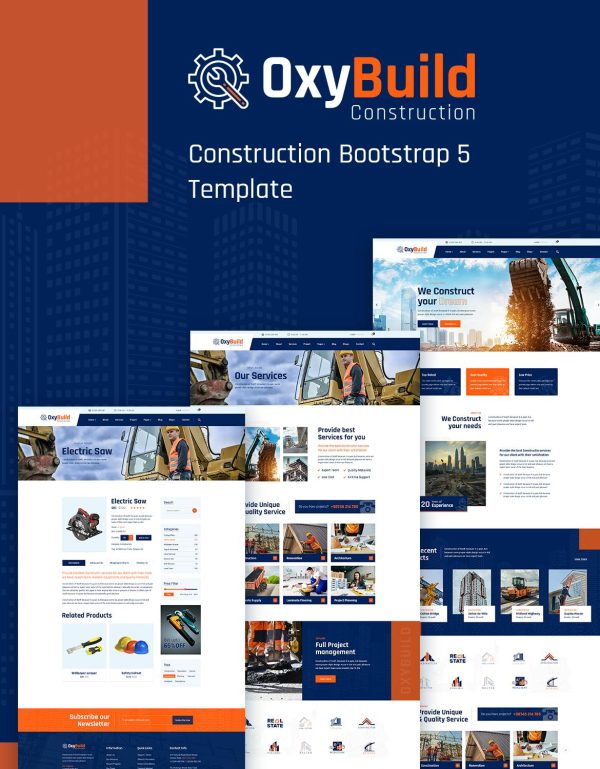 Download House Builder Website Template - OxyBuild The slideshow looks spectacular with gorgeous images and smooth transitions of texts