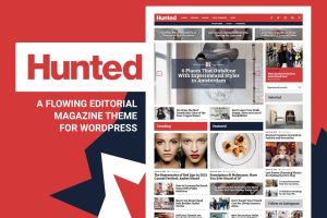 Download Hunted - Editorial Magazine Blog Theme A WordPress magazine theme with a neat and bold design.
