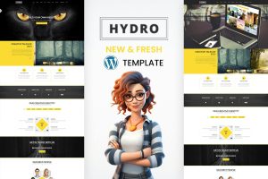 Download HYDRO - One Page Portfolio WordPress Theme Multipurpose One Page Portfolio wordpress, With Parallax Sections, Sliders, Many Header Options...