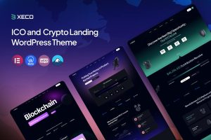 Download ICO & Crypto Landing WordPress Theme Bitcoin & Crypto Currency, Exchange Cryptocurrency Coin, WooCommerce, Blockchain, Bitcoin Mining ICO
