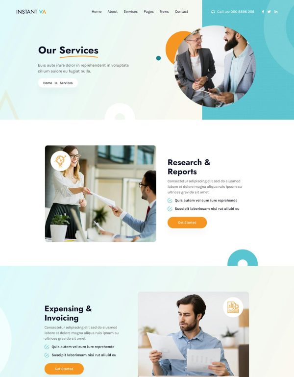 Download Instant VA | Virtual Assistant WordPress Theme  Virtual Assistant WordPress Theme