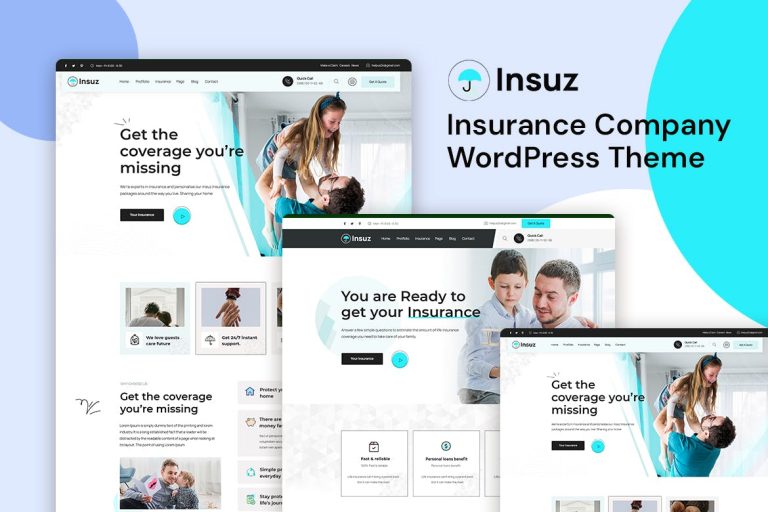 Download Insuz - Insurance Company WordPress Theme Insurance Agency, Finance & Business, Elementor Page Builder, Insurance Auto Health Education