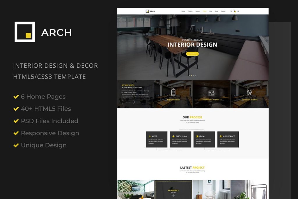 Interior Design, Architecture HTML5 Templale Interior Design ...