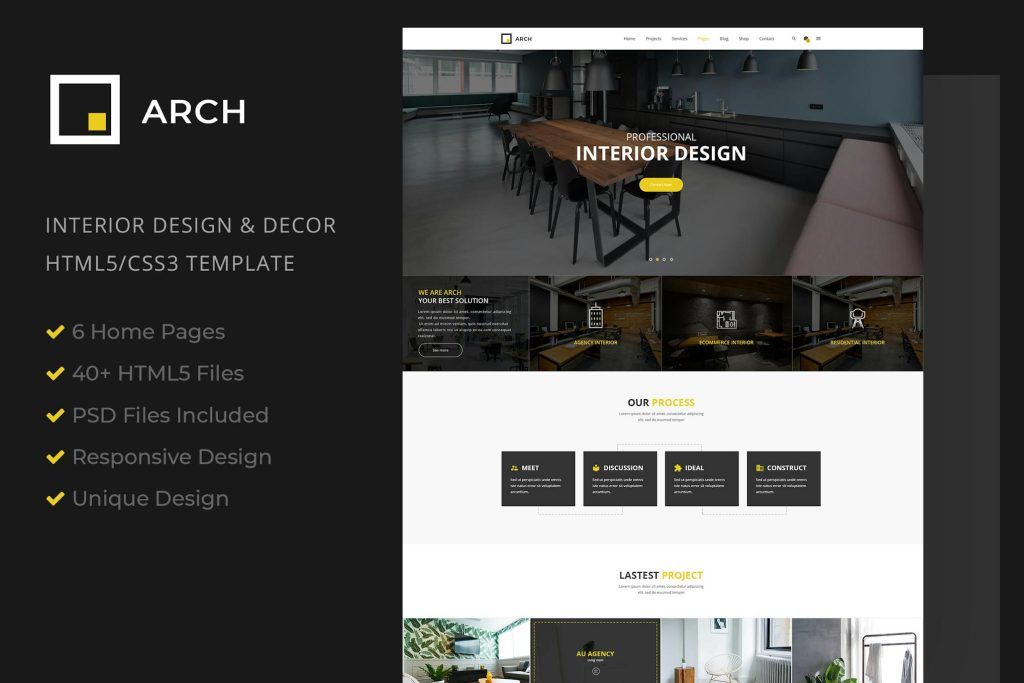 Interior Design, Architecture HTML5 Templale Interior Design ...