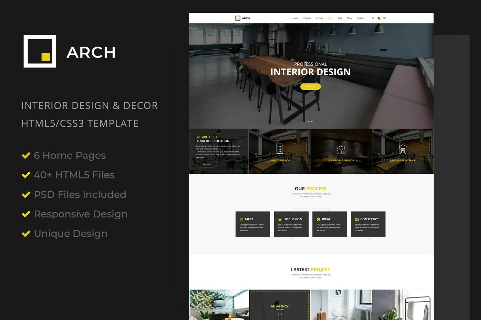 Interior Design, Architecture HTML5 Templale Interior Design ...