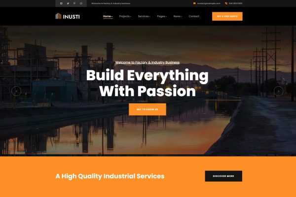 Download Inusti – Factory & Industrial WordPress Theme