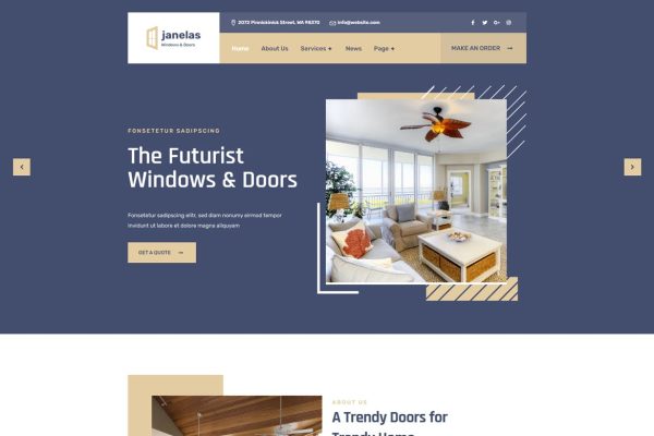 Download Janelas – Windows & Doors Services WordPress Theme aluminum, architecture, construction, doors, furniture, glass, interior design, metal, plastic wind