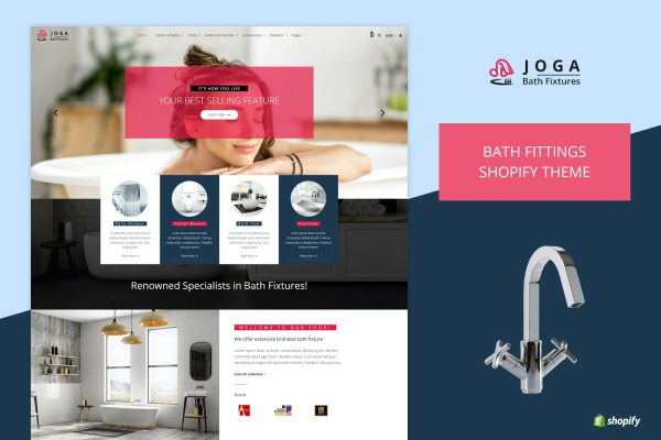 Download Joga | Bath Fittings Shopify Theme Bathroom Fittings and Tools Shopify Theme. Interior Design, Tiles, House Hold, Appliances eCommerce!