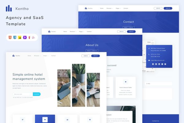 Download Kentho - Agency and SaaS Template agency, app, app landing, business, creative, landing, marketing, product, saas, saas template, html