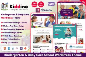 Download Kiddino - Kids & Kindergarten WordPress Theme Kiddino - A babysitting and kindergarten theme of your dreams suitable for any kids school education