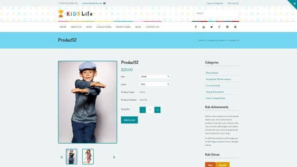 Download KidsLife Responsive Shopify Theme Kids and Children based E-Commerce Shopify Store Design. Colourful and Easy to customize Template.