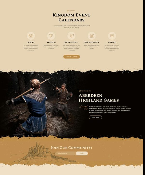 Download Kings & Queens Historical Reenactment WordPress Theme