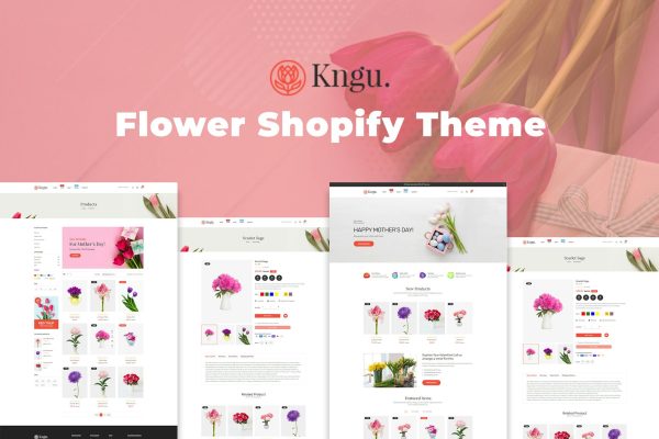 Download Kngu - Flower Shopify Theme  Using this new theme you may easily built a new site without any programming skills.