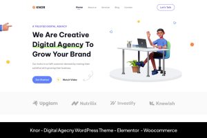 Download Knor - Digital Agecny WordPress Theme Digital Agency, IT Solutions and Technology Theme Fully Responsive, Easy To Customize