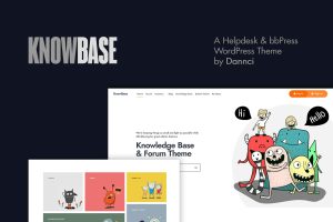 Download KnowBase - A Helpdesk & bbPress WordPress Theme A clean, easy-to-use WordPress theme for a free bbPress plugin.