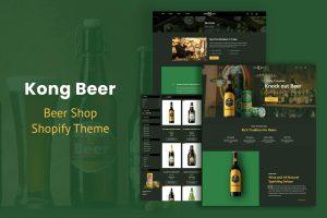 Download Kong - Alcohol, Beer & Liquor Store Shopify Theme Single Product Dark Responsive eCommerce Template best for Liquor Shops, Online Beer & Wine Stores.
