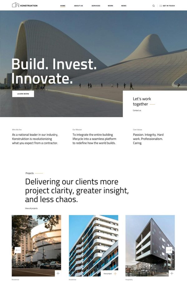 Download Konstruktion - Construction Architecture WordPress The Ultimate WordPress Elementor Pro Theme for the Construction Industry and Architecture Studios