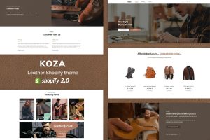 Download Koza - Leather Market Premium Shopify Theme Leather Goods & Products eCommerce Template. Belts, Shoes, Bags, Watches & Fashion Accessories Store