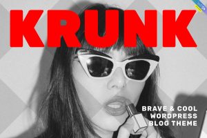 Download Krunk - Brave & Cool WordPress Blog Theme Combine assertive colors with a minimalist design. Use Krunk to make your blog shine.