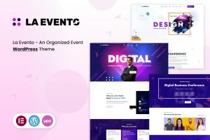 Download La Evento - An Organized Event WordPress Theme Summit, Seminar, Corporate, Event, Ticket Booking, Speaker, Webinar, Workshop WordPress Theme